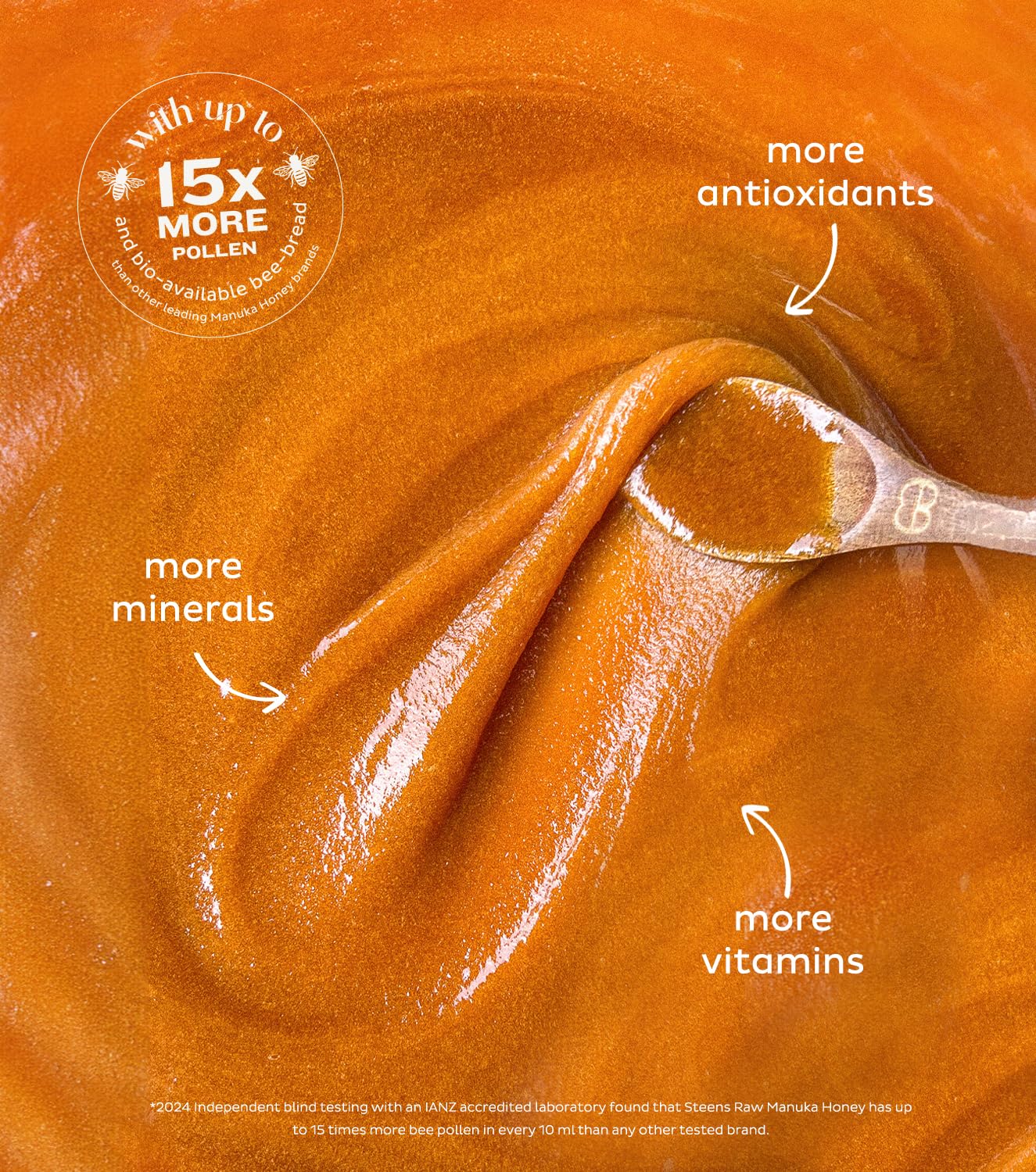 Steens Manuka Honey - MGO 515+ - Pure & Raw 100% Certified UMF 15+ Manuka Honey - Bottled and Sealed in New Zealand - 17.6 oz