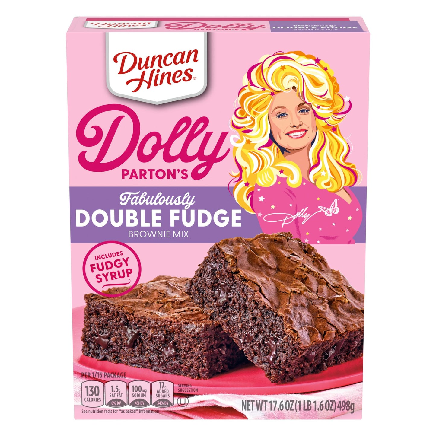 Duncan Hines Dolly Partons Fabulously Double Fudge Brownie Mix, 17.6 oz.