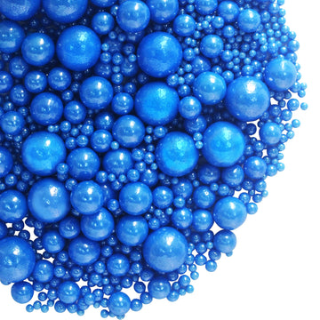 Blue Sprinkles Edible Pearls For Cake Decorating Royal Navy Blue Pearl Sprinkles 120G/ 4.23Ounce Cake Sprinkles Cupcake And Cake