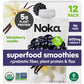 NOKA Superfood Fruit Smoothie Pouches, Blackberry Vanilla, Vegan, Gluten Free, 4.22 oz, Pack of 12