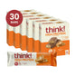 think! Protein Bars, High Protein Snacks, Gluten Free, Kosher Friendly, Creamy Peanut Butter, Nutrition Bars, 2.1 Oz per Bar, 30