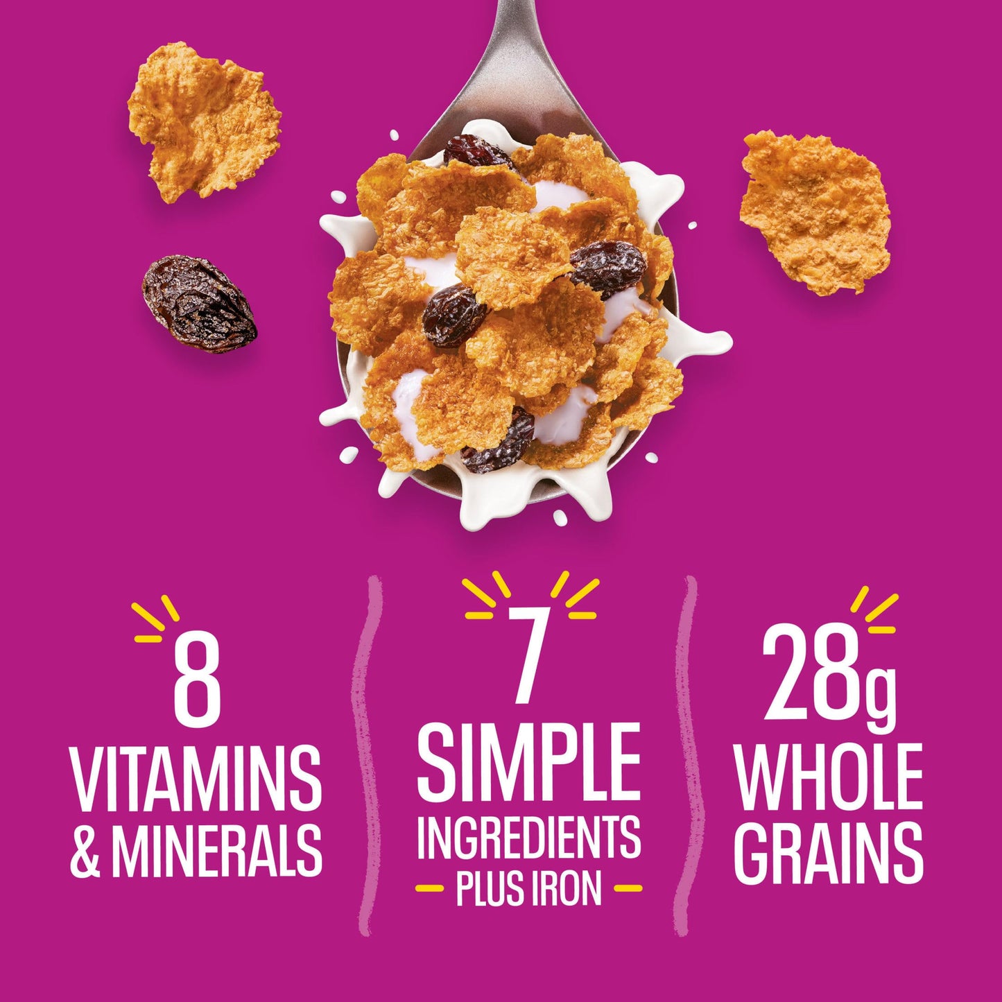 Kelloggs Raisin Bran Breakfast Cereal  High Fiber  28g Whole Grain  Family Size  22.1 oz
