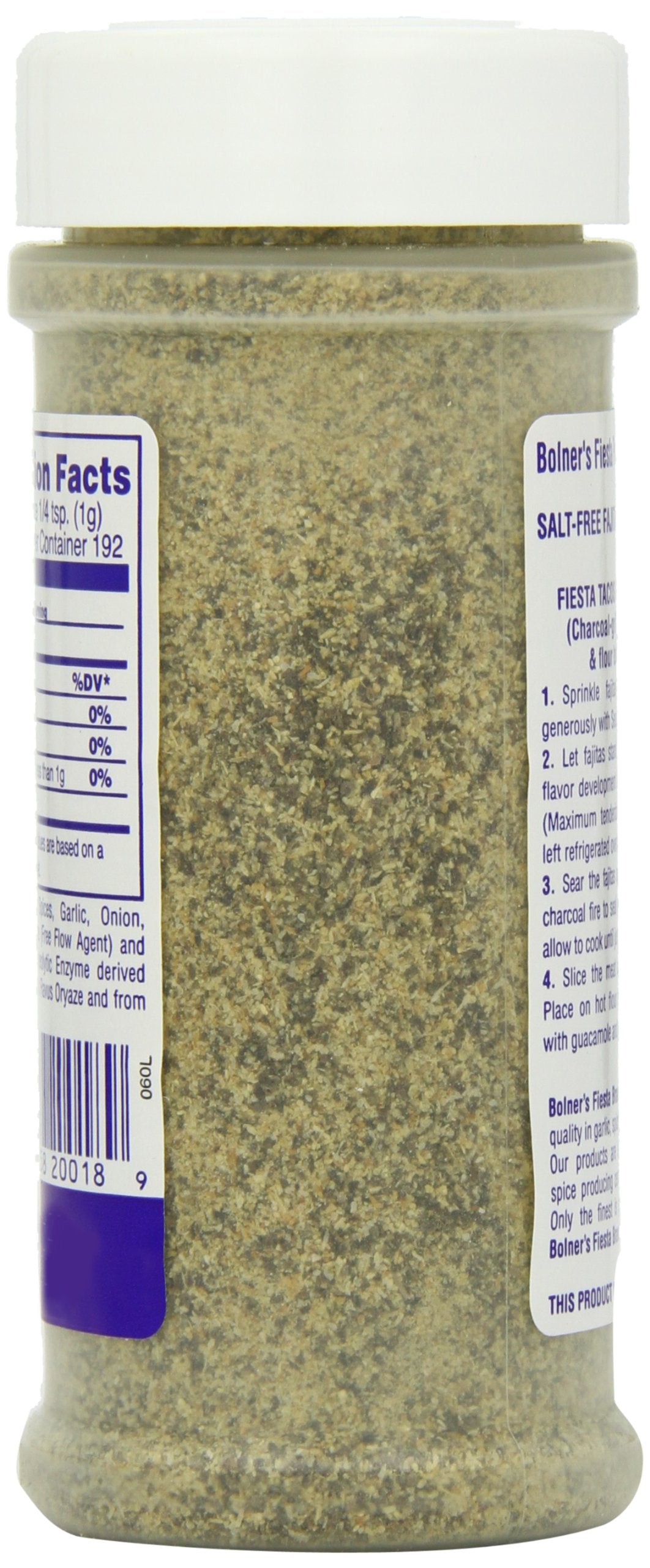 Bolners Fiesta Salt-Free Fajita Seasoning, 5 Ounces, Pack of 1