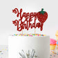 Seyal - Strawberry Happy Birthday Cake Topper