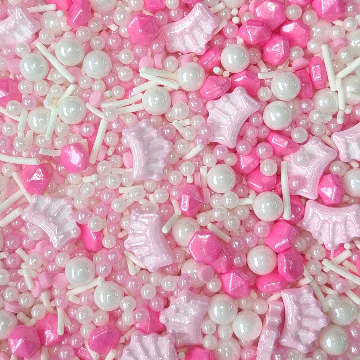 Sentovac Edible Pink Crown Mix Sprinkles For Decorating | Edible Cake Cupcake Sprinkles 1 Bottle 3.53Oz/ 100G | Cookie And Ice C