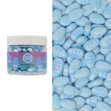 Mystic Sprinkles Easter Candy Shapes Sprinkles (Blue Easter Eggs, 2oz Jar)