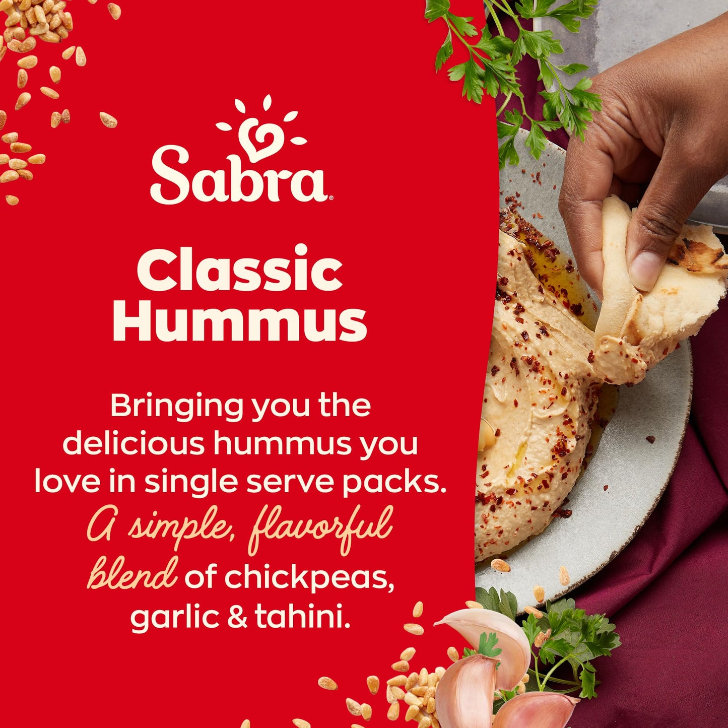 Sabra Classic Hummus Singles, 2 Oz, 6ct Box