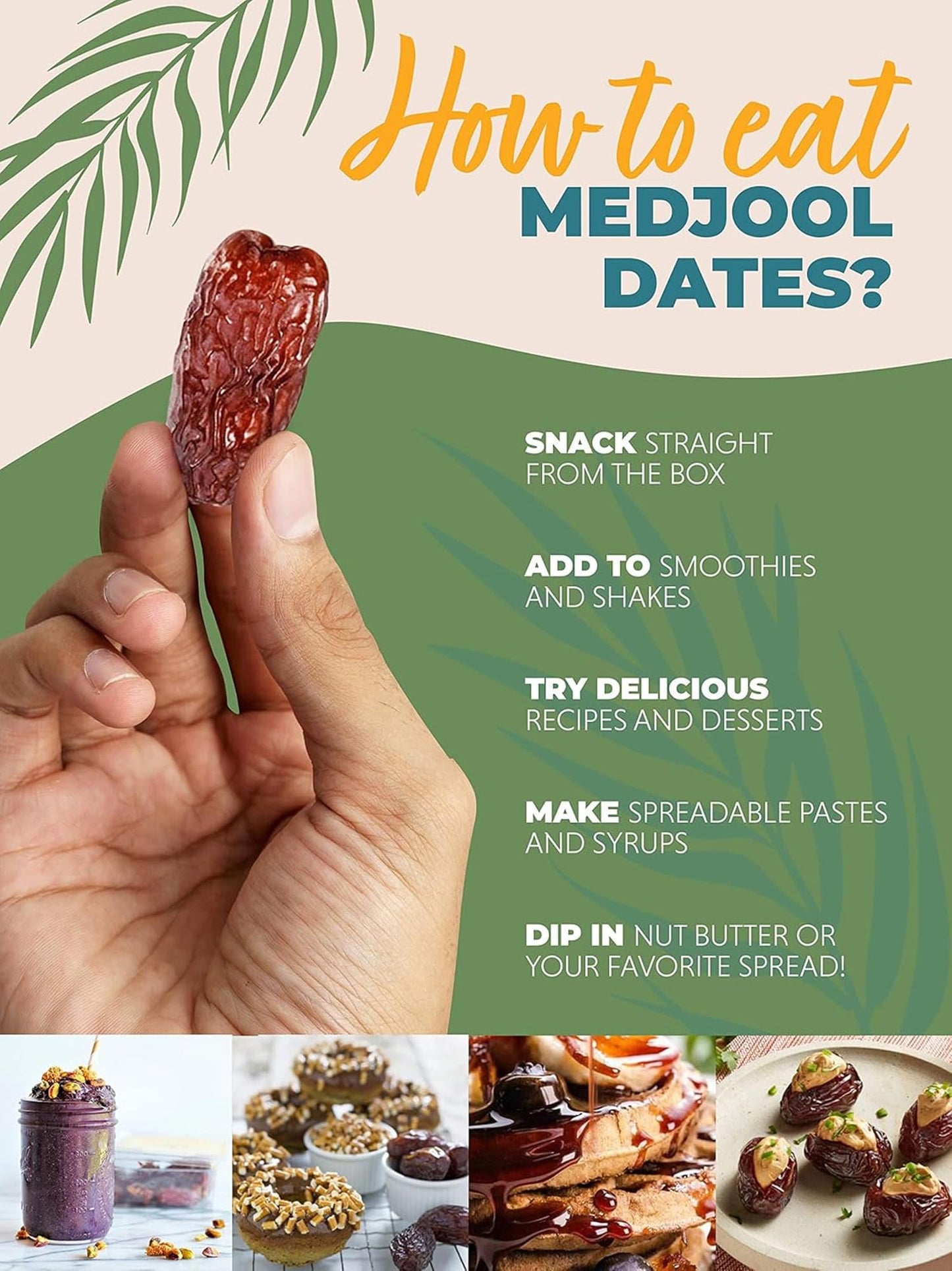 Natural Delights Organic Medjool Dates Pitted - USDA Certified Organic Fruit  Good Source of Fiber & Potassium  Naturally Sweet  Snack for On-the-Go  Large & Plump Dates - 12 oz Tub (Pack of 2)