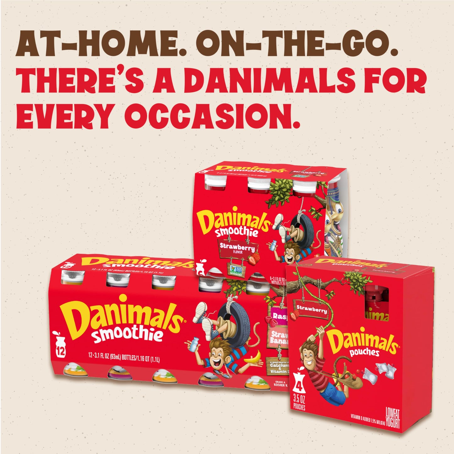 Danimals Smoothie Apple Pie Dairy Drink Multi-Pack, 6 Ct, 3.1 OZ Smoothie Bottles