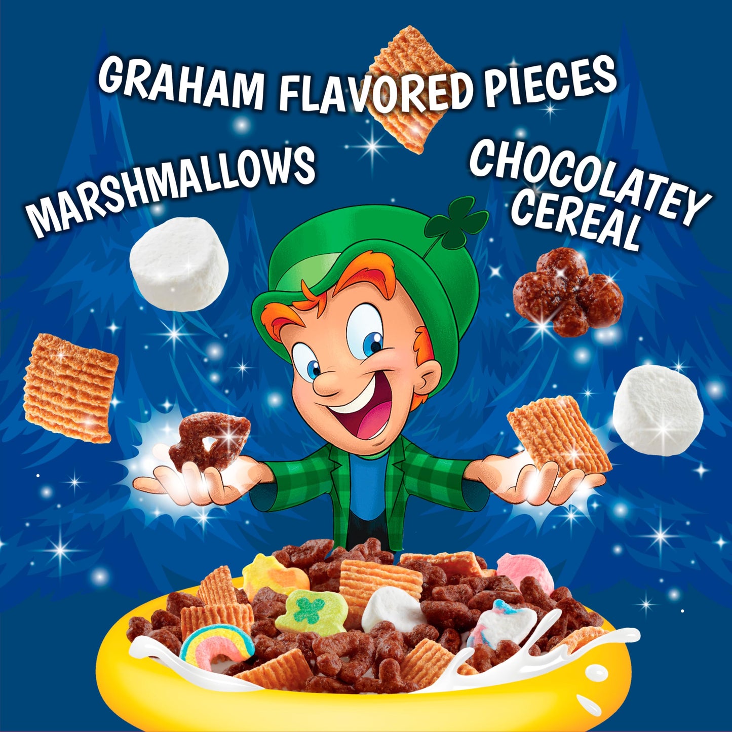 Lucky Charms Smores Cereal With Marshmallows, With Leprechaun Trap, Made With Whole Grain, Family Size, 18.7 Oz