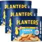 PLANTERS Salted Cashew Halves & Pieces, Party Snacks, Plant-Based Protein 8oz (1 Canister) (Pack of 3)