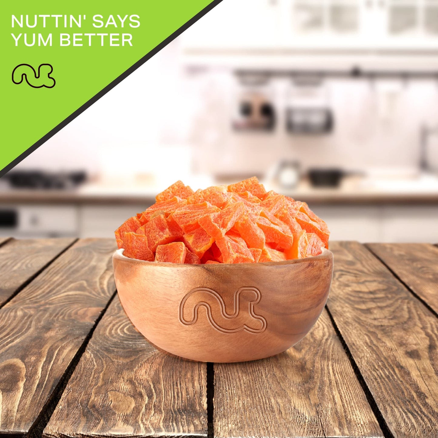 Nut Cravings Dry Fruits - Sun Dried Papaya Chunks, With Sugar Added (80Oz - 5 Lb) Packed Fresh In Resealable Bag - Sweet Snack,