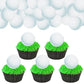 48 PCS Edible Golf Cupcake Toppers Wafer Paper Sports Balls Golf Cupcake Picks Edible Golf Cupcake Decorations for Sports Golf B
