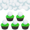48 PCS Edible Golf Cupcake Toppers Wafer Paper Sports Balls Golf Cupcake Picks Edible Golf Cupcake Decorations for Sports Golf B