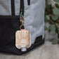 Studio Oh! Hand Sanitizer Holder With Travel Bottle Refillable Mini Bottle In Sunny Skies Ahead With Portable Keychain Holder Ke