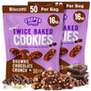 Cooper Street Twice-Baked Brownie Chocolate Biscotti Cookies (16Oz Each  Pack Of 2) - 50 Two-Bite Mini Italian Style Snacks - Dairy-Free  Peanut Free  Kosher  Low-Calorie  Perfect With Coffee Or Tea