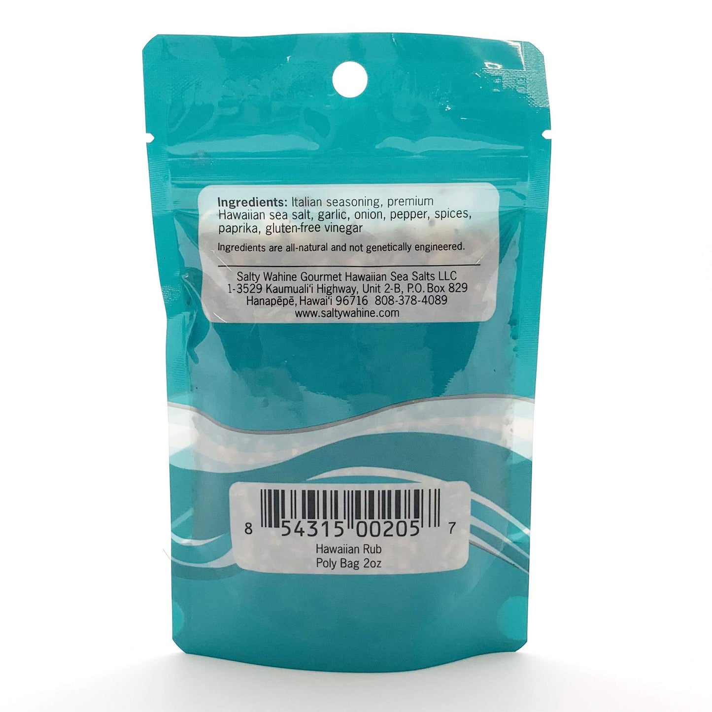 Salty Wahine Gourmet Hawaiian Sea Salts Rub, 2 Ounce, Ideal for Cooking and Seasoning
