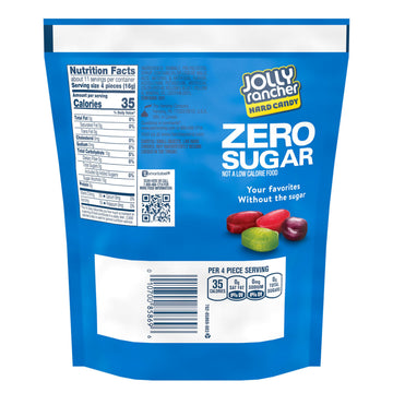 JOLLY RANCHER Zero Sugar Assorted Fruit Flavored Hard Candy Bag, 6.1 oz (Pack of 2)