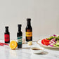 Kiri & Sons Balsamic Vinegar Gourmet Gift Set Of 6 - Premium Made In Italy, Natural Flavors Include Garlic, Chili, Fig, Basil, L