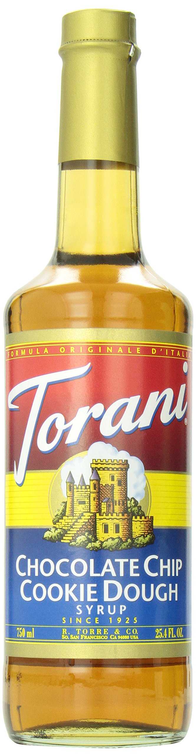 Torani Chocolate Chip Cookie Dough Syrup, 750 ml, 25.4 Fl Oz, Pack of 1