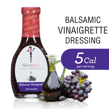 Skinnygirl Fat-Free Salad Dressing, Sugar-Free Balsamic Vinaigrette, 8 Ounce (Pack Of 12)