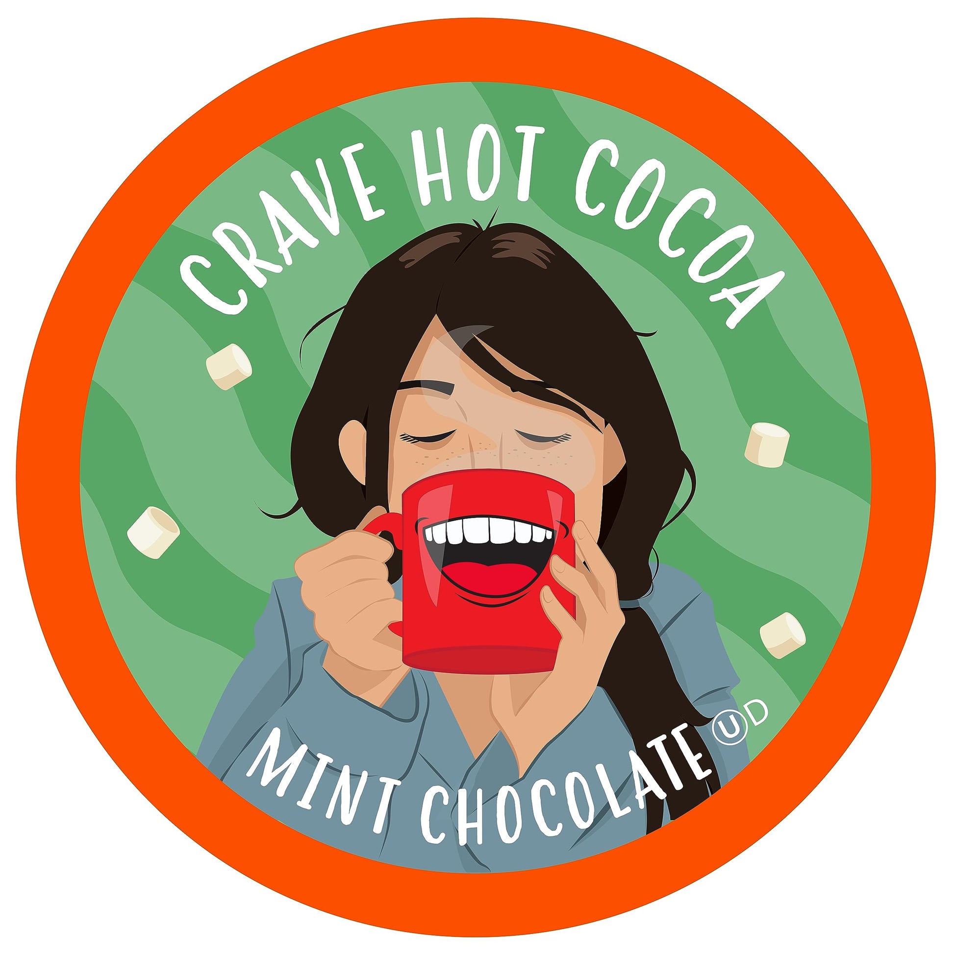 Crave Beverages Hot Chocolate Pods, Mint Chocolate, 40 Count, Compatible with 2.0 K-Cup Brewers