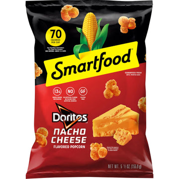 Smartfood Popcorn, Doritos Nacho Cheese, 5.5 Oz