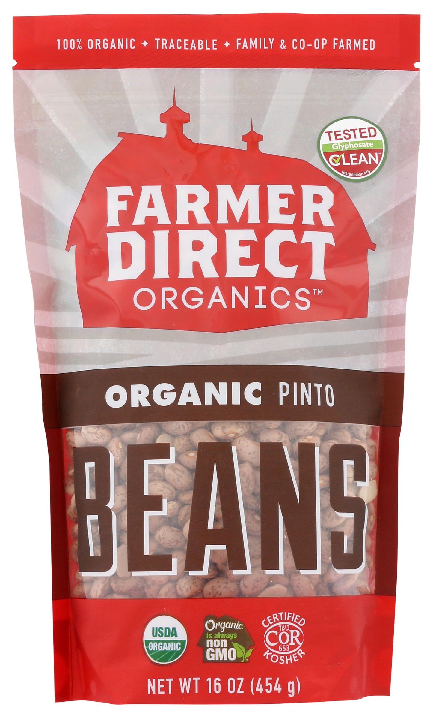 Farmer Direct Cooperative - Beans Organic Pinto - Case Of 6-16 Ounces