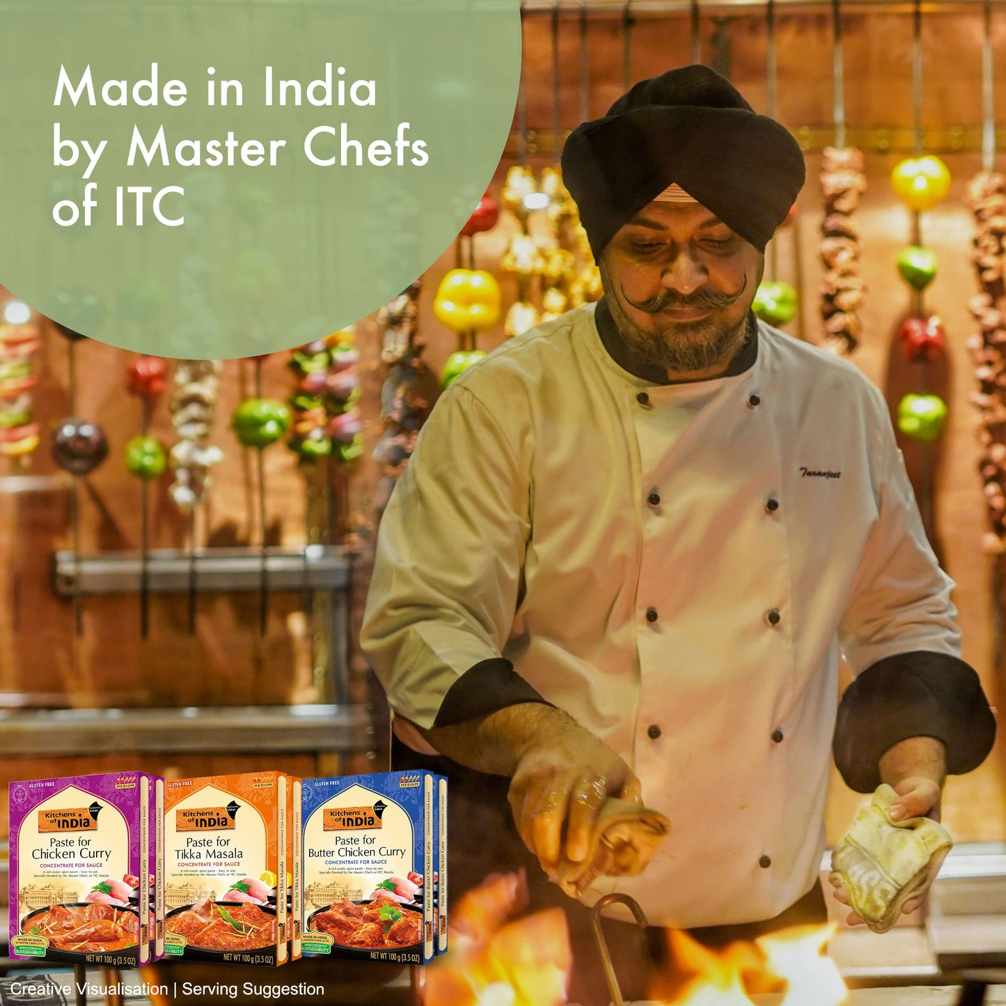 Kitchens Of India Curry Paste Combo - Butter Chicken Curry, Tikka Masala & Chicken Curry, Gluten-Free, Easy-To-Use, Authentic Indian Food, 3.5 Ounces (Pack Of 6)