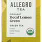 Allegro Tea, Organic Decaf Lemon Green Tea Bags, 20 Ct