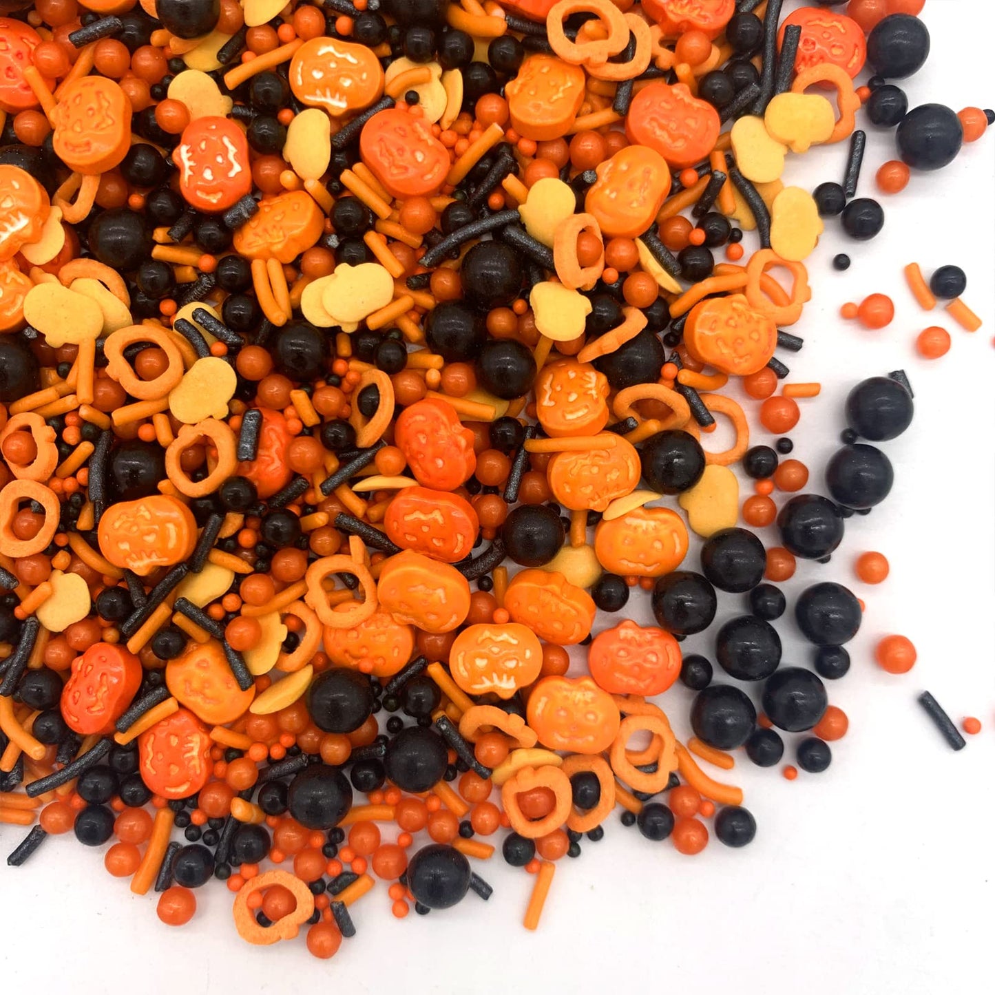 Halloween Sprinkles I 3.5 Oz I Orange And Black Sprinkles I Pumpkin Sprinkles I Cake Cupcake Toppers Cookie Dessert Sprinkles De