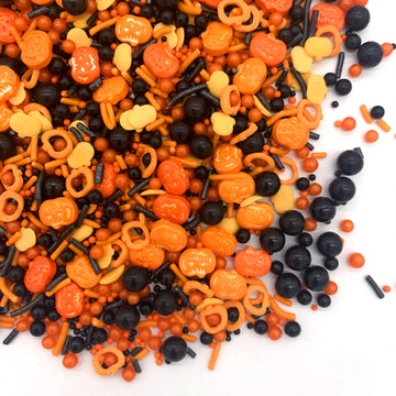 Halloween Sprinkles I 3.5 Oz I Orange And Black Sprinkles I Pumpkin Sprinkles I Cake Cupcake Toppers Cookie Dessert Sprinkles De