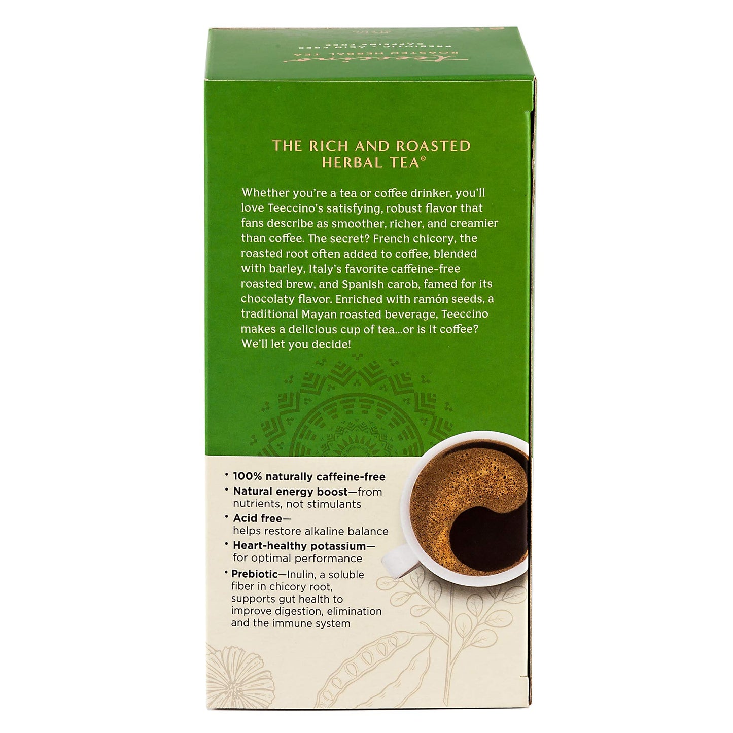 Teeccino Maya Chai Herbal Tea - Caffeine Free, Prebiotic, 25 Tea Bags, Model TEE40121