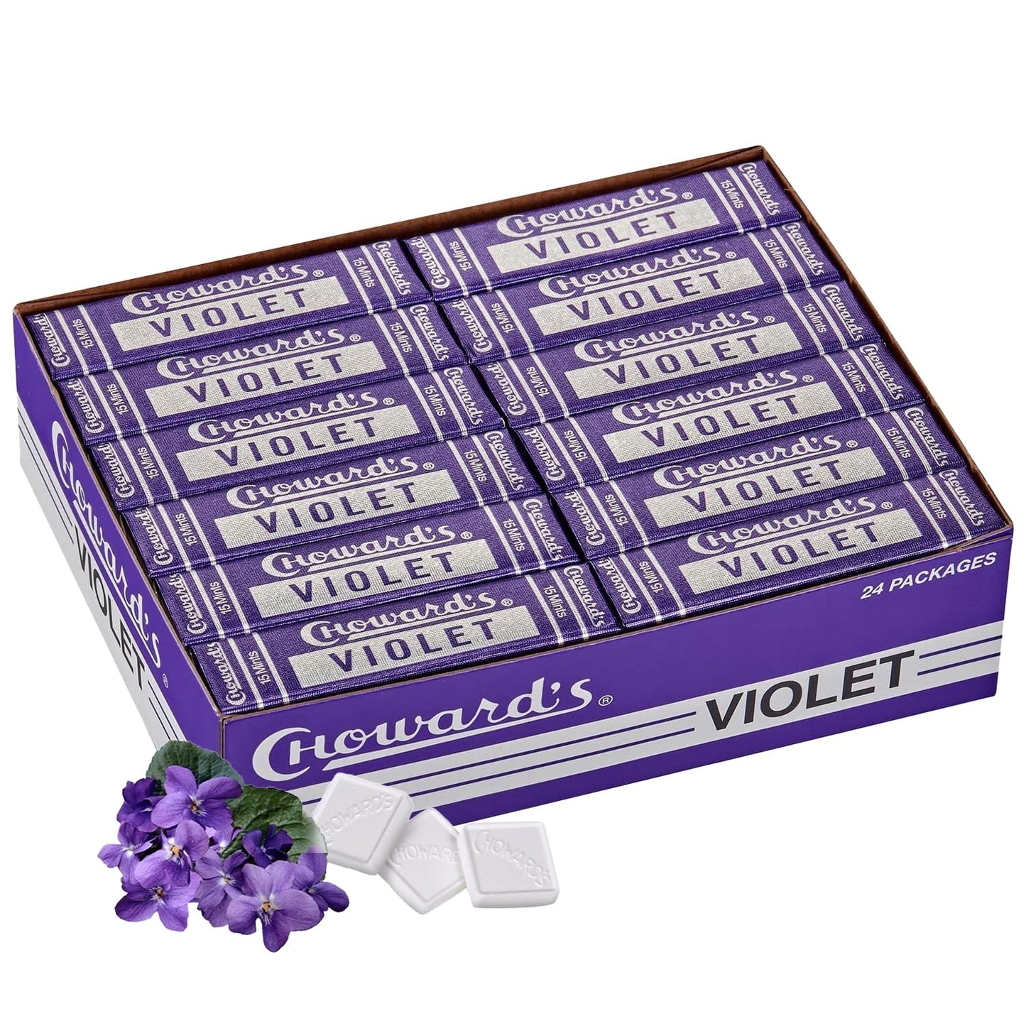 Choward'S Violet Mints Candy (Pack Of 24)