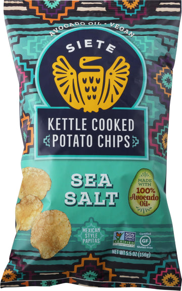 Siete Family Foods Sea Salt Potato Chips, 5.5 Oz Bag