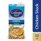 COLLEGE INN Unsalted Chicken Stock  32 oz Carton