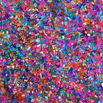 Fancy Sprinkles Rainbow Rush Fancy Sugar Multi Colored Crystals Rainbow Sugar Crystals (4 Oz)