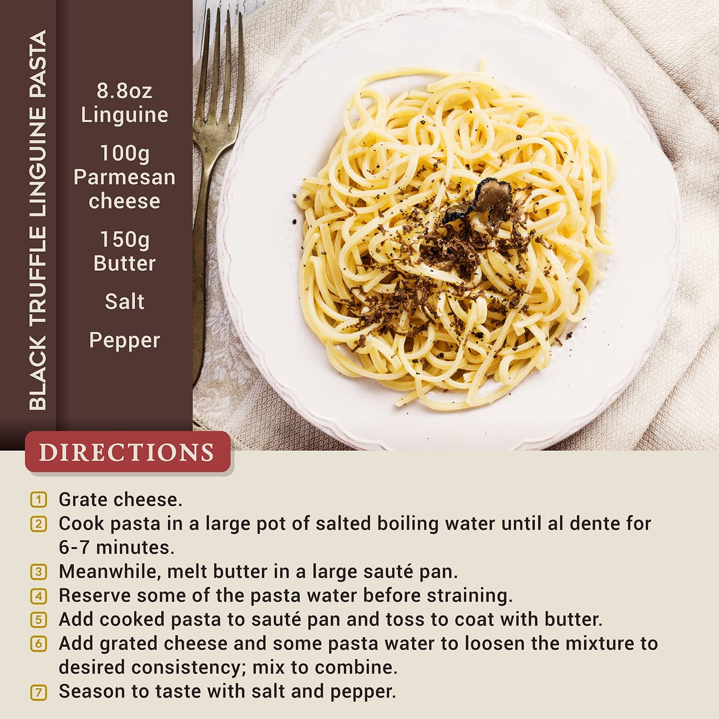 Mercato Di Bellina Italian Truffle Pasta Variety Pack - 8.8 oz Tagliolini & Linguine, Gourmet Imported Egg Pasta