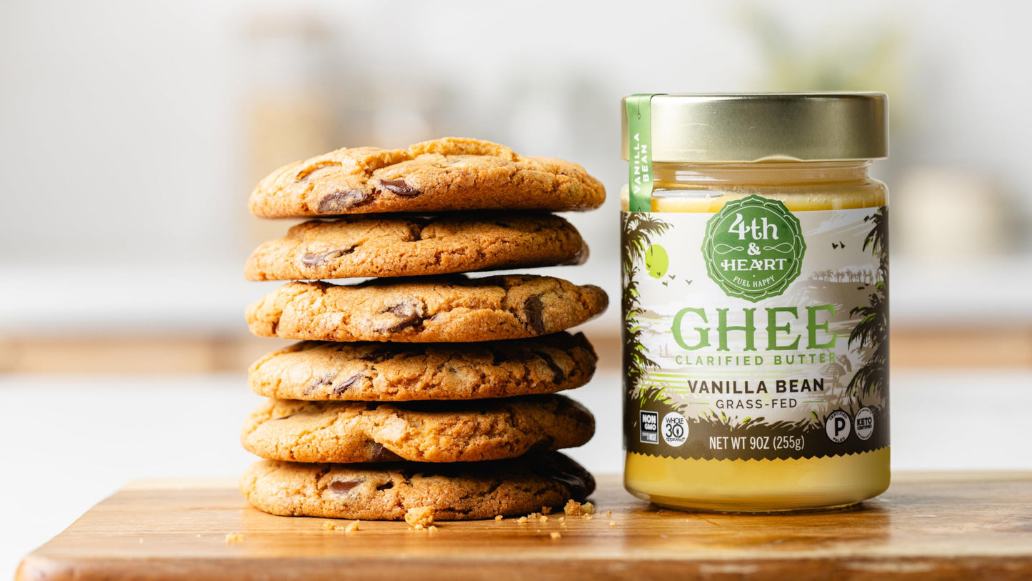 4th & Heart Grass-Fed Ghee, Clarified Butter, Keto, 16 Ounces, Non-GMO, Lactose and Casein Free, Certified Paleo