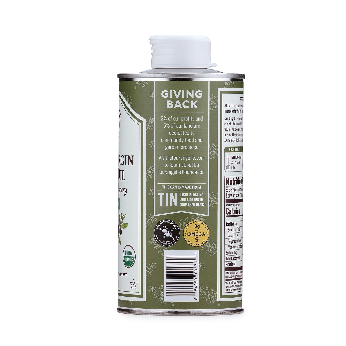 La Tourangelle, Organic Extra Virgin Olive Oil, Cold-Pressed High Antioxidant Picual Olives From Spain, 16.9 Fl Oz