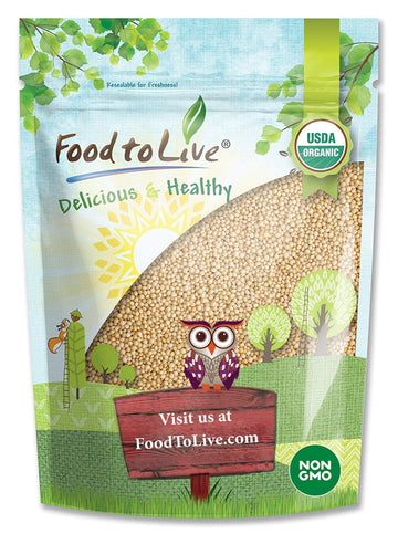 Food To Live Organic Amaranth Grain, 1 Pound – Non-Gmo, 100% Whole Grain, Kosher, Vegan, Bulk Seeds