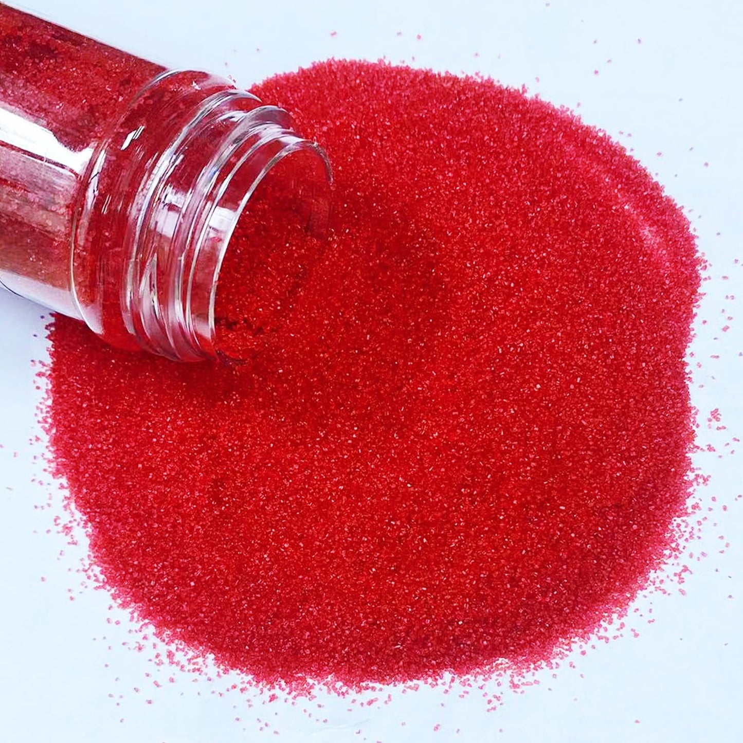 Philaeec Red Sanding Sugar Edible Sparkling Crystals For Baking Cake Decoration Cookie Ice Cream Cupcake Toppers Wedding Party V