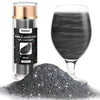 Black Edible Glitter for Cakes and Cocktails, 15g Food-Grade Black Luster Dust Edible Shimmer Powder for Drinks,Baking,Easter Eg