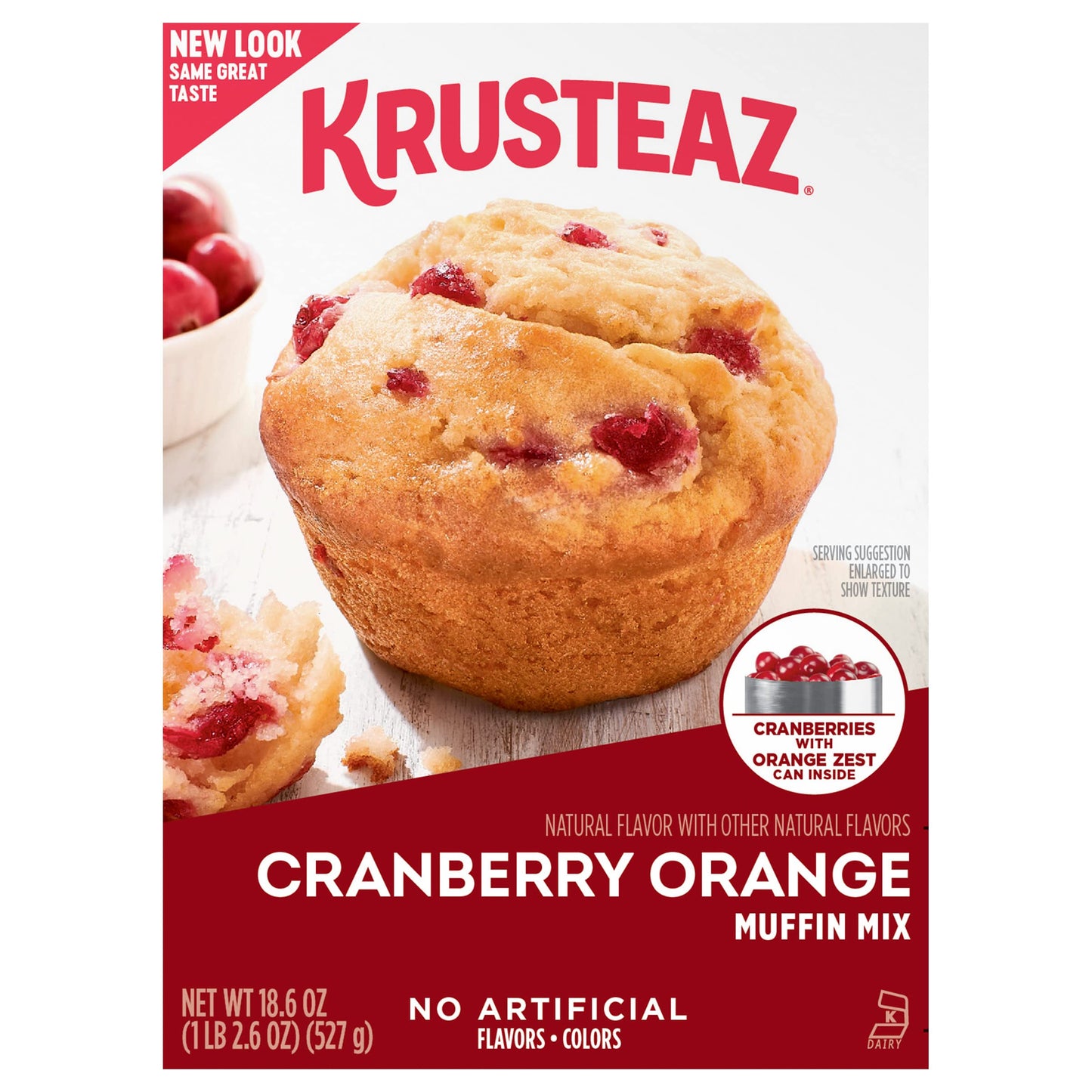Krusteaz Cranberry Orange Muffin Mix, Contains Cranberries With Orange Zest (18.6 Ounce (Pack Of 2))