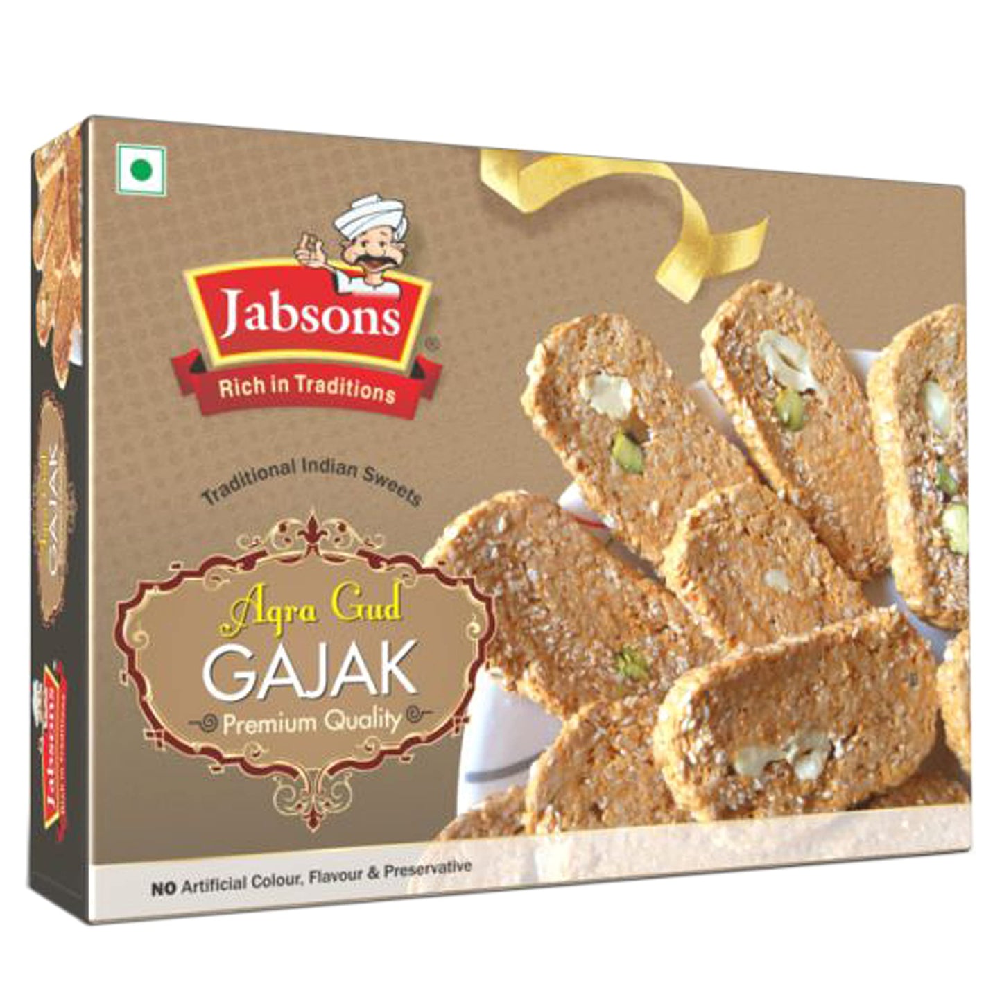 Jabsons Assorted Traditional Sweet Combo - 5 Pack (400g each) - Chikki Til Gud, Gud Kaju Roll, Agra Gud Gajak & More
