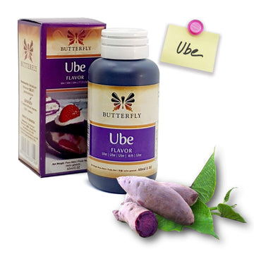 Ube Purple Yam Flavoring Paste Extract By Butterfly 2 Ounce With Mini Refrigerator Magnet