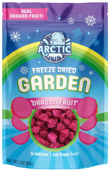 Arctic Farms Garden Pure Freeze Dried Dragon Fruit, No Sugar Added, Crunchy Snacks (Organic Dragon Fruit)