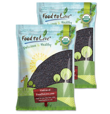 Organic Black Mustard Seeds, 18 Pounds - Non-GMO, Whole Hot Spice, Non-Irradiated, Vegan, Kosher, Bulk. High in Protein, Fiber, 