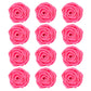 Confect Hot Pink Edible Roses - 12 Pack For Cake & Cupcake Decorating - Vegan, Gluten-Free Floral Toppers For Desserts, Nut-Free