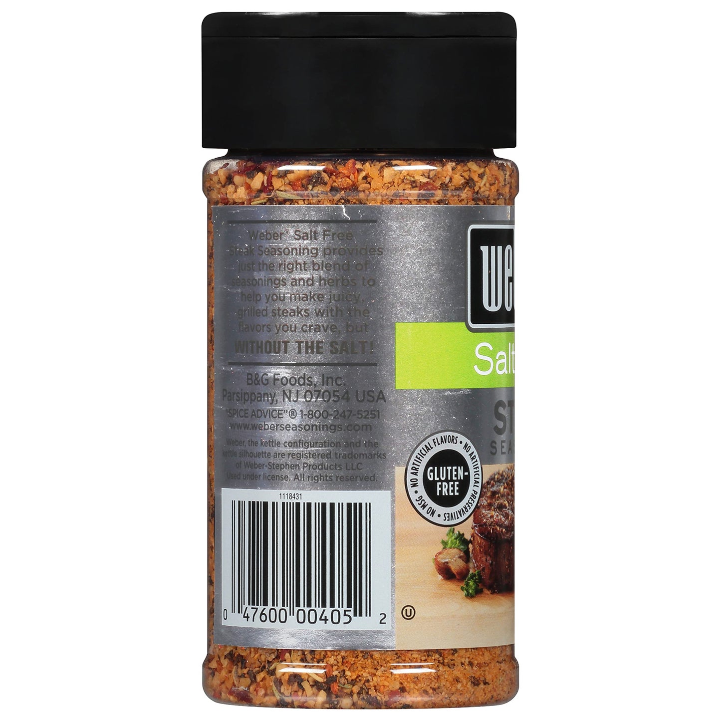 Weber Salt Free Steak Seasoning, 5.5 Ounce Shaker